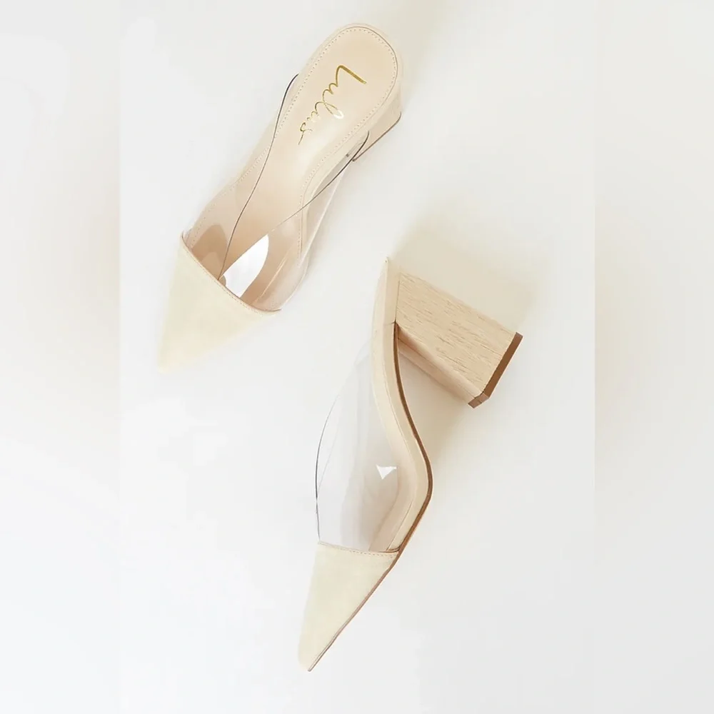 Shilo Light Natural Nude Suede Pointed-Toe Pumps - Picture 2 of 5